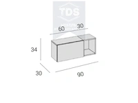 Тумба консоль в прихожую 90 см TDS-MDP-TK-009 из категории  фото-2