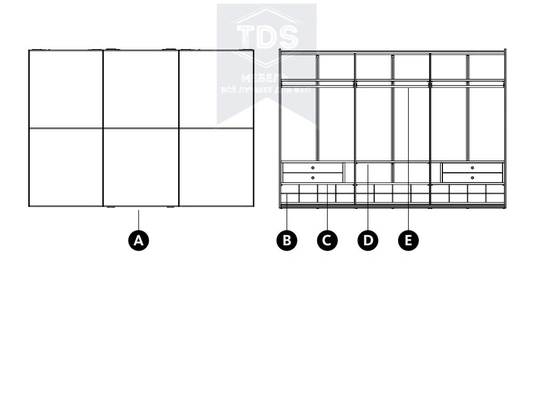 Шкаф купе, коллекция Adapta TDS-SH-018 из категории  фото-3