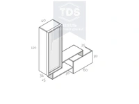 Консоль, тумба и шкафчик в прихожую 160 см TDS-MDP-TK-007 из категории  фото-2