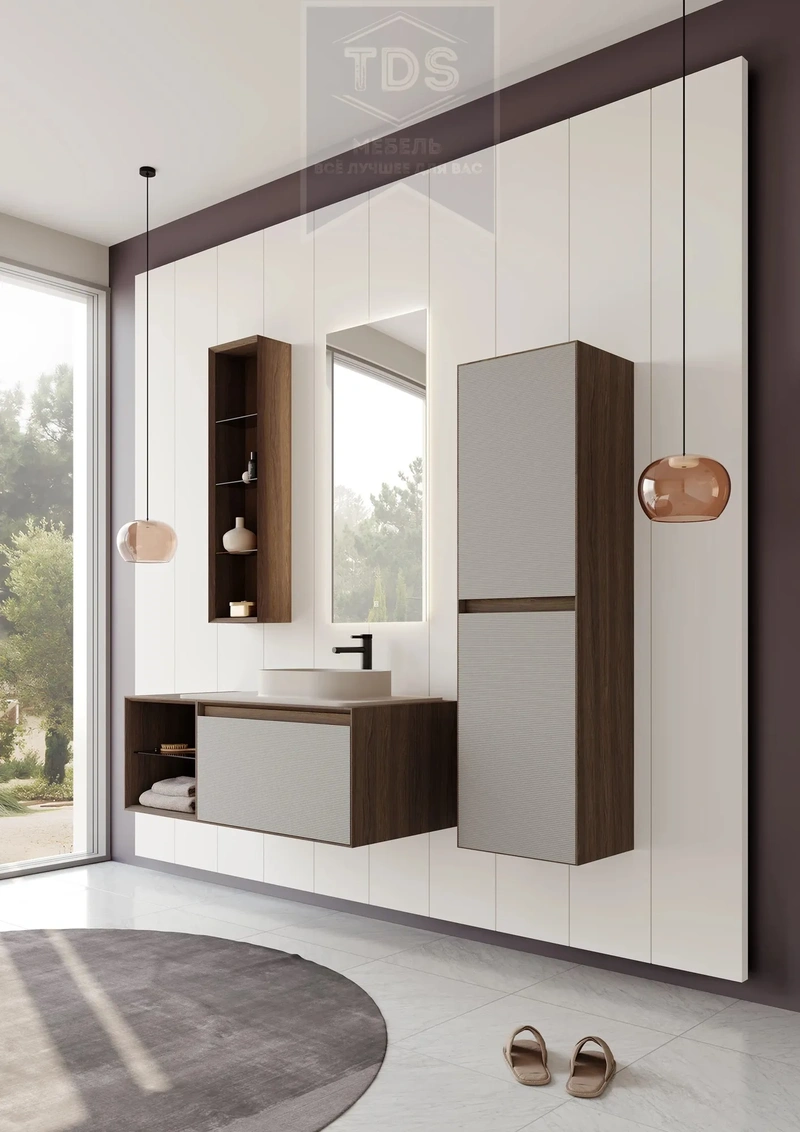 Главное фото Комплект мебели для ванной Pacific 110 см TDS-MDV-010 из категории