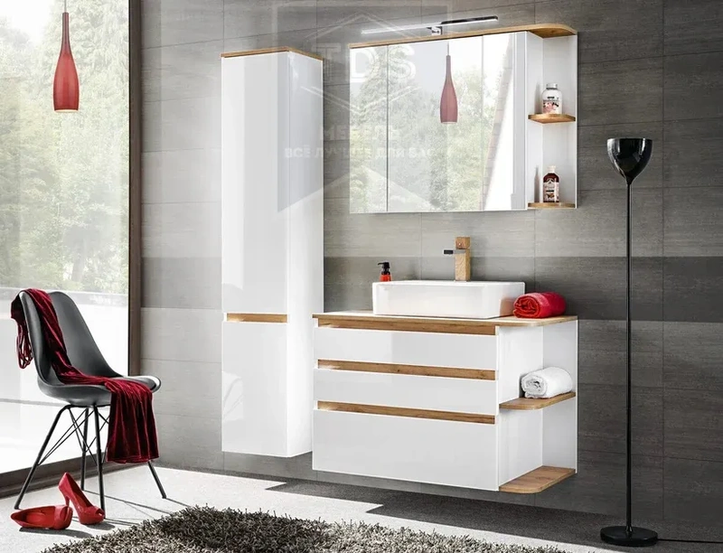 Главное фото Комплект мебели для ванной комнаты 94 см TDS-MDV-002 из категории  