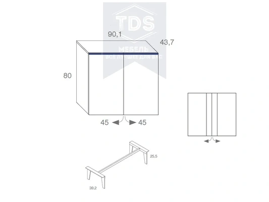 Консоль тумба в прихожую 90 см TDS-MDP-TK-013 из категории  фото-2