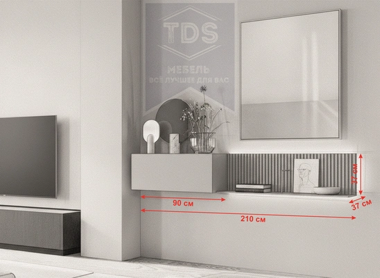 Подвесная тумба консоль в прихожую 210 см TDS-MDP-TK-010 из категории  фото-3