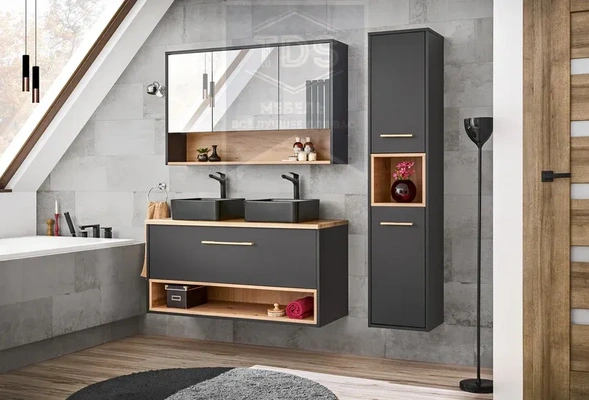 Комплект мебели для ванной 120 см Boro графит TDS-MDV-003 из категории  фото-1
