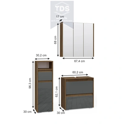 Комплект мебели для ванной TDS-MDV-017 из категории  фото-2