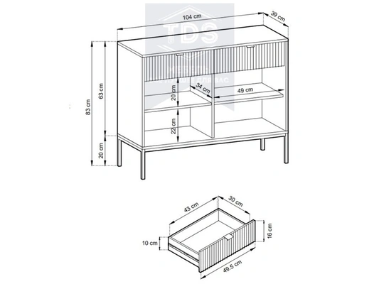 Комод двухдверный TDS-TK-014 из категории  фото-4