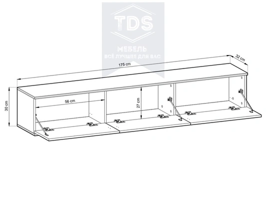 Тумба ТВ подвесная TDS-TK-013 из категории  фото-2