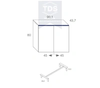 Тумба консоль в прихожую 90 см TDS-MDP-TK-020 из категории  фото-3