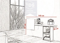 Консоль тумба в прихожую 140 см TDS-MDP-TK-017 из категории  фото-4