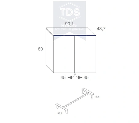 Тумба консоль в прихожую 90 см TDS-MDP-TK-020 из категории  фото-3