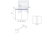 Консоль тумба в прихожую 90 см TDS-MDP-TK-013 из категории  фото-2