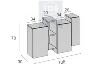 Консоль тумба в прихожую 110 см TDS-MDP-TK-006 из категории  фото-2