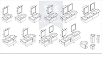 Комплект мебели для ванной Vico 130 см TDS-MDV-013 из категории  фото-5