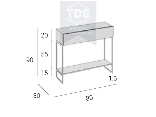 Тумба консоль в прихожую 80 см TDS-MDP-TK-011 из категории  фото-2