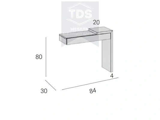 Тумба консоль в прихожую 85 см TDS-MDP-TK-008 из категории  фото-2