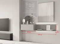 Подвесная тумба консоль в прихожую 210 см TDS-MDP-TK-010 из категории  фото-3