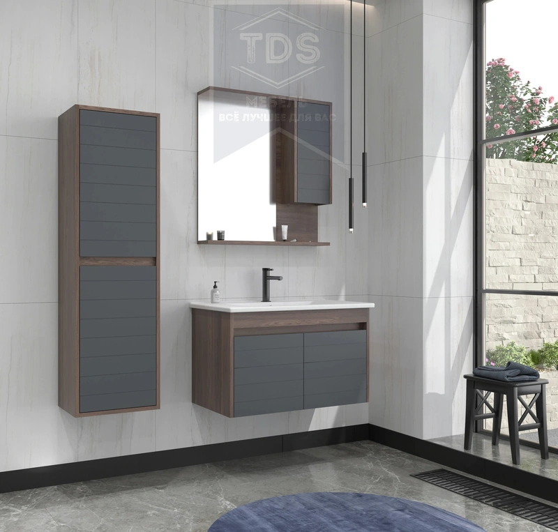 Главное фото Комплект мебели для ванной Serra 65 см TDS-MDV-014 из категории