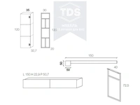 Комплект мебели для ванной Devina 150 см TDS-MDV-005 из категории  фото-4